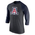 Men's Nike Arizona Wildcats Tri-blend Raglan Tee, Size: Medium, Grey