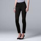 Women's Simply Vera Vera Wang Straight-leg Jeans, Size: 10, Black