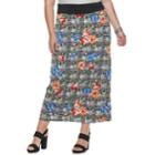 Plus Size Apt. 9&reg; Print Column Maxi Skirt, Women's, Size: 3xl, Multi Floral Print