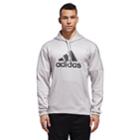 Men's Adidas Logo Pull-over Fleece Hoodie, Size: Medium, Grey
