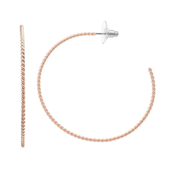 Lc Lauren Conrad Twisted Nickel Free Semi-hoop Earrings, Women's, Multicolor
