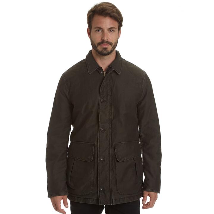 Men's Haggar Garment-washed Barn Coat, Size: Large, Green