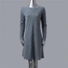 Women's Simply Vera Vera Wang Luxe Fit & Flare Sweater Dress, Size: Small, Dark Blue