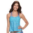 Juniors' Malibu Tribal Tankini Top, Size: Xs, Blue Other