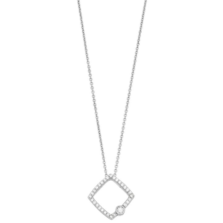 Simply Vera Vera Wang Sterling Silver 1/4 Carat T.w. Diamond Kite Pendant, Women's, Size: 18, White