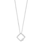 Simply Vera Vera Wang Sterling Silver 1/4 Carat T.w. Diamond Kite Pendant, Women's, Size: 18, White