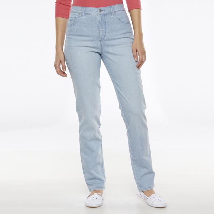 Gloria Vanderbilt Amanda Tapered Jeans - Women's, Size: 6 Avg/reg, Med Blue