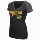 Women's Campus Heritage Missouri Tigers First Base V-neck Tee, Size: Xl, Oxford