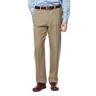 Men's Haggar Eclo Stria Classic-fit Flat-front Dress Pants, Size: 38x31, Natural