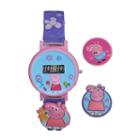 Peppa Pig Kids' Digital Charm Watch, Girl's, Size: Small, Purple
