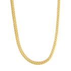 14k Gold Over Silver Foxtail Chain Necklace - 18 In, Women's, Size: 18, Yellow