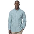Big & Tall Chaps Classic-fit Striped Button-down Shirt, Men's, Size: Xxl Tall, Green