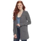 Juniors' Pink Republic Lace-up Cardigan, Teens, Size: Medium, Grey Other