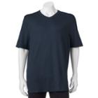 Big & Tall Croft & Barrow&reg; Classic-fit Easy-care V-neck Tee, Men's, Size: L Tall, Dark Blue