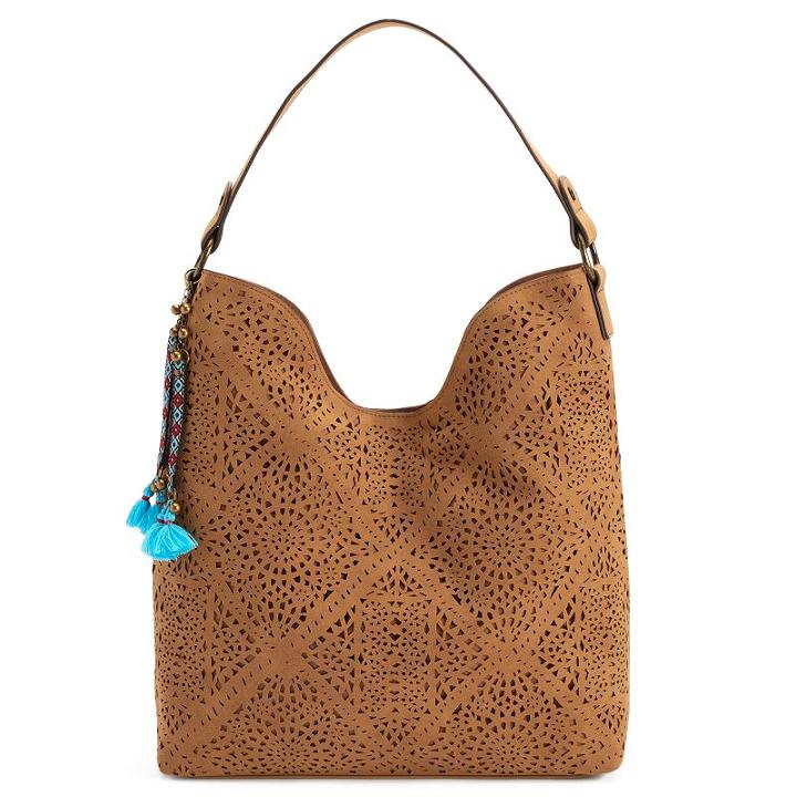 Sonoma Goods For Life&trade; Rosa Laser-cut Hobo, Women's, Red/coppr (rust/coppr)