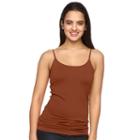 Women's Apt. 9&reg; Solid Seamless Camisole, Size: L/xl, Med Brown