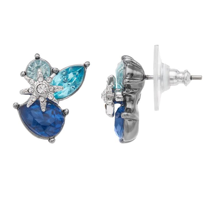 Simply Vera Vera Wang Blue Simulated Crystal Cluster Stud Earrings, Women's