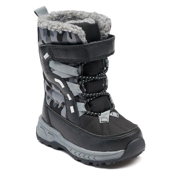 Carter's Basel Toddler Boys' Water Resistant Winter Boots, Size: 8 T, Black
