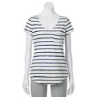 Juniors' So&reg; Short Sleeve V-neck Tee, Kids Unisex, Size: Small, Blue