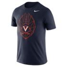 Men's Nike Virginia Cavaliers Football Icon Tee, Size: Large, Blue (navy)