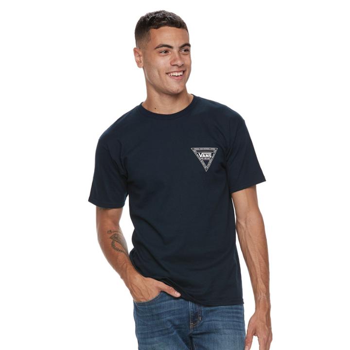 Men's Vans Triangular Tee, Size: Small, Blue (navy)