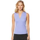 Women's Grand Slam Performance Sleeveless Knit Golf Tank, Size: Medium, Lt Purple
