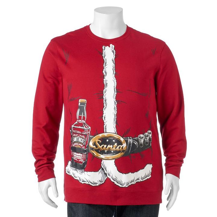 Big & Tall Saint Nick's Whiskey Fleece Pullover, Men's, Size: Xl Tall, Med Red