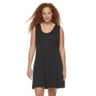 Plus Size Rock & Republic&reg; Crochet Back Dress, Women's, Size: 1xl, Black