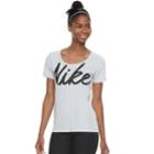 Women's Nike Dry Training Graphic T-shirt, Size: Xs, Silver
