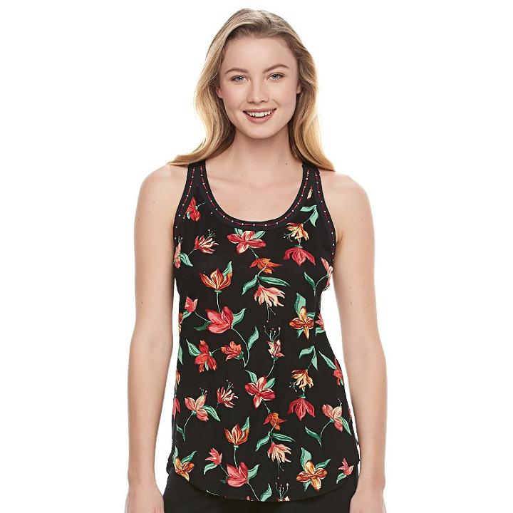 Juniors' Candie's&reg; Chevron Back Tank, Girl's, Size: Small, Oxford