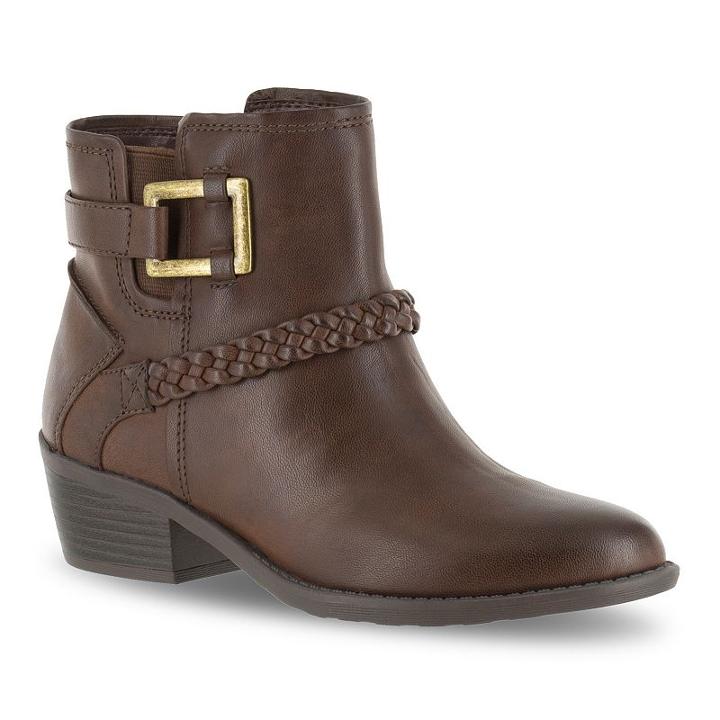 Easy Street Bridle Women's Ankle Boots, Size: Medium (6.5), Brown