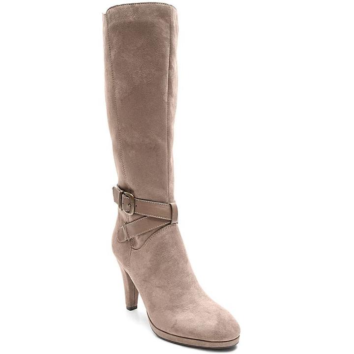 Kisses By 2 Lips Too Too Mindy Women's Heeled Knee-high Boots, Girl's, Size: Medium (9.5), Dark Beige