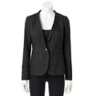 Women's Apt. 9&reg; Tori Notch Collar Blazer, Size: 6, Black
