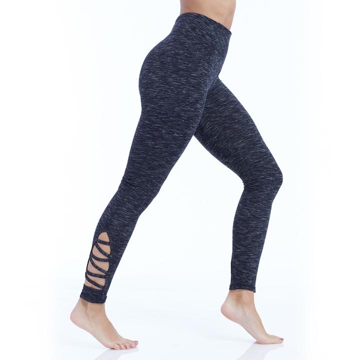 Women's Balance Collection Mabel Strappy Leggings, Size: Large, Black