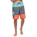 Men's Ocean Current Pineapple Tech Cargo Board Shorts, Size: 36, Med Orange