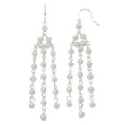 Croft & Barrow&reg; Nickel Free Simulated Pearl Chandelier Earrings, Women's, White Oth