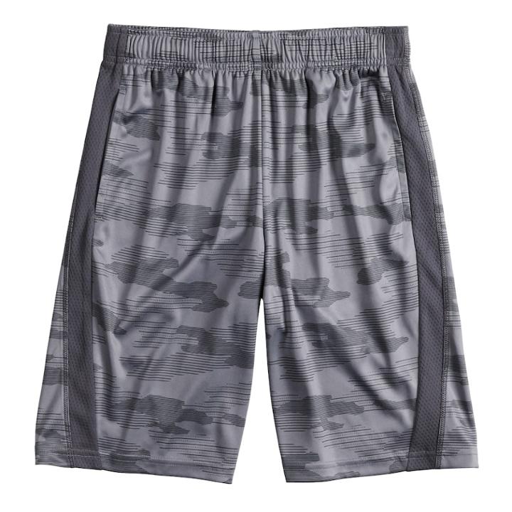 Boys 8-20 Tek Gear&reg; Printed Drytek Shorts, Size: Xl(18/20), Med Grey