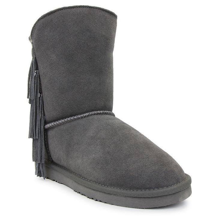 Lamo Essex Fringe Women's Water-resistant Boots, Girl's, Size: 8, Grey