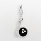 Personal Charm Sterling Silver Bowling Pin And Ball Charm, Women's, Grey