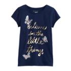 Girls 4-12 Sonoma Goods For Life&trade; Embellished Knit Tee, Size: 7, Turquoise/blue (turq/aqua)