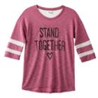 Girls 7-16 & Plus Size So&reg; Lace Yoke Varsity Tee, Size: 7-8, Red