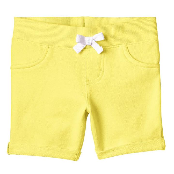 Girls 4-10 Jumping Beans&reg; Rolled Cuffs Solid Jegging Shorts, Girl's, Size: 8, Gold
