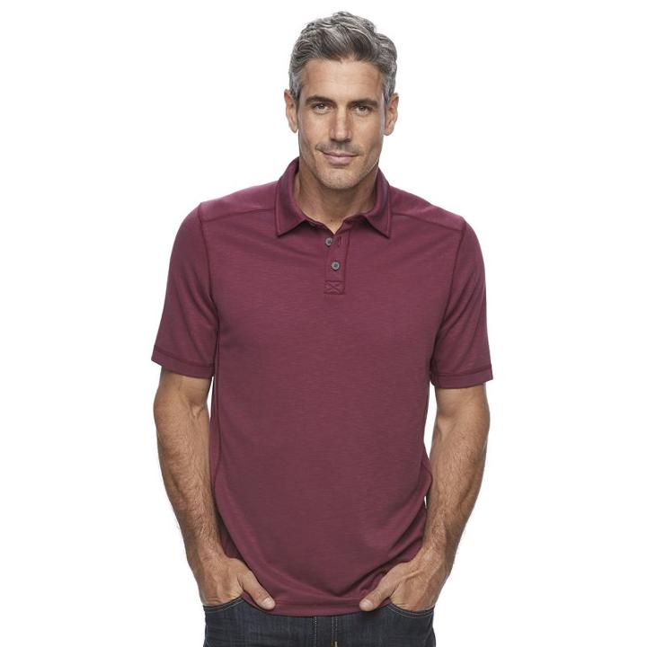 Men's Croft & Barrow&reg; Classic-fit Outdoor Slubbed Performance Polo, Size: Large, Red