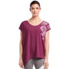 Women's Jockey Sport Kilter Asymmetrical Hem Tee, Size: Medium, Brt Pink