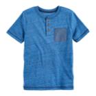 Boys 4-7x Sonoma Goods For Life&trade; Blue Heathered Henley, Size: 6, Med Blue