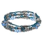 Napier Blue Bead Multi Row Bracelet, Women's
