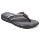 Skechers Relaxed Fit Supreme Men's Flip-flops, Size: 12, Grey (charcoal)