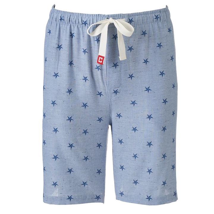 Men's Chaps Woven Jams Shorts, Size: Large, Blue