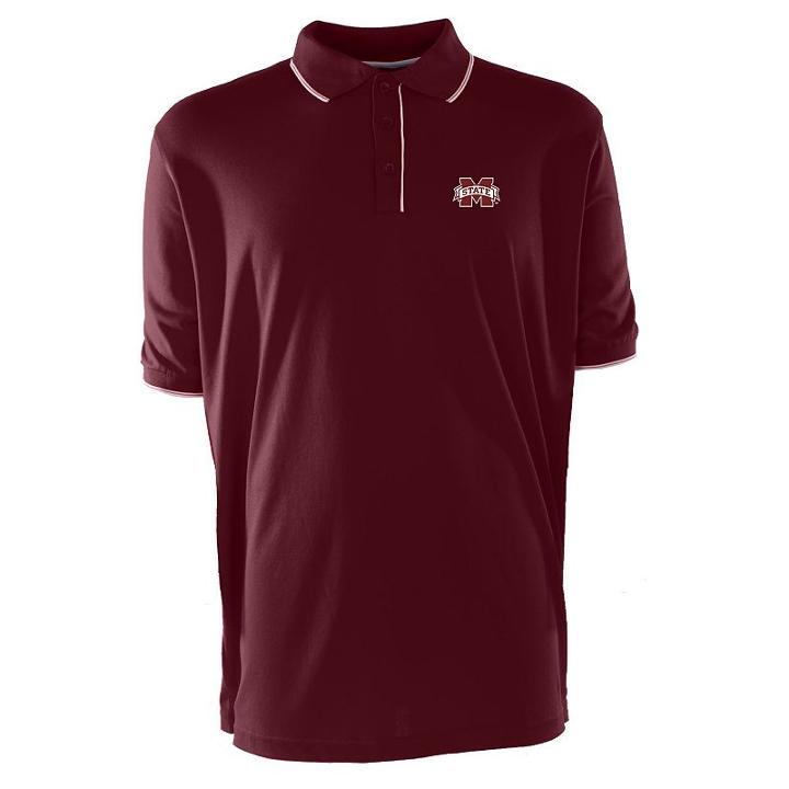 Men's Mississippi State Bulldogs Elite Desert Dry Xtra-lite Pique Polo, Size: Large, Red