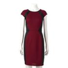 Women's Ronni Nicole Mesh Colorblock Sheath Dress, Size: 8, Light Red